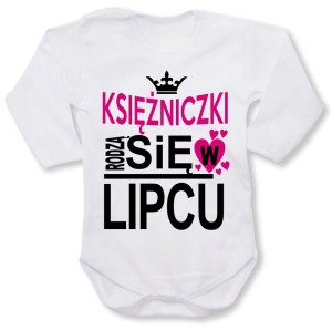 Dziecięce body z dł. rękawem - Księżniczki rodzą się w lipcu