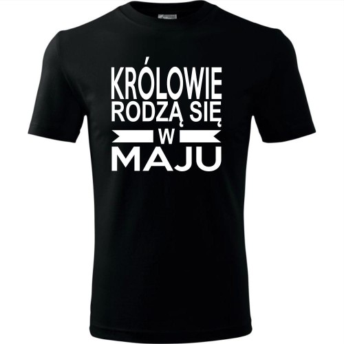 Męska koszulka - Królowie rodzą się w maju 01