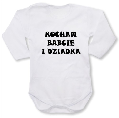 Dziecięce body z dł. rękawem - kocham babcie i dziadka