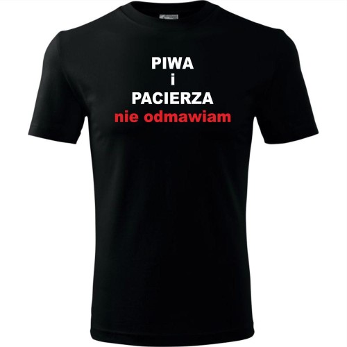 Męska koszulka - Piwa i pacierza nie odmawiam