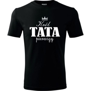 Męska koszulka - Król tata pierwszy