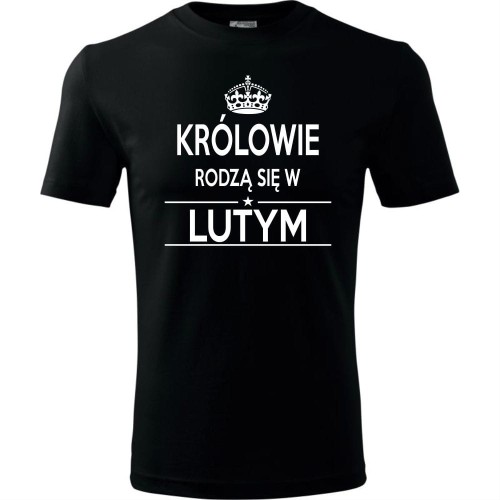 Męska koszulka - Królowie rodzą się w lutym 02