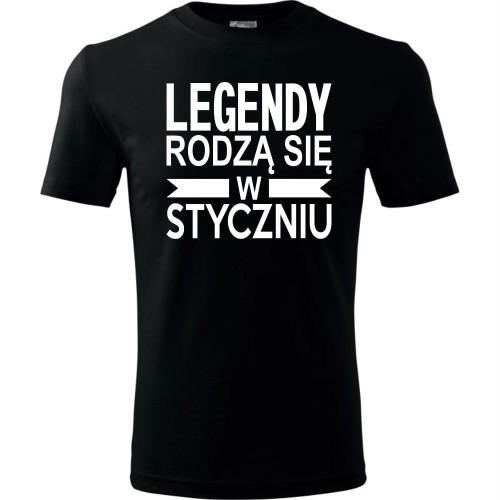 Męska koszulka - Legendy rodzą się w styczniu