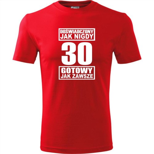 męska koszulka - doświadczony jak nigdy 30 gotowy jak zawsze