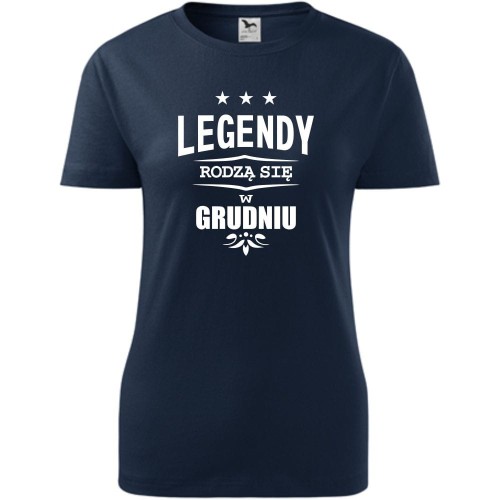 damska koszulka - legendy rodzą się w grudniu