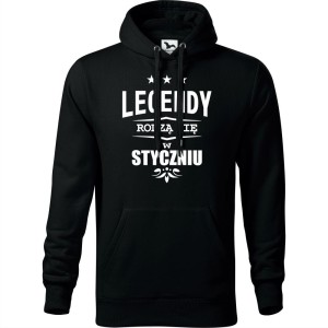 męska bluza z kapturem - legendy rodzą się w styczniu
