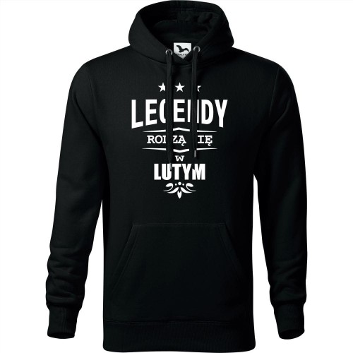 męska bluza z kapturem - legendy rodzą się w lutym