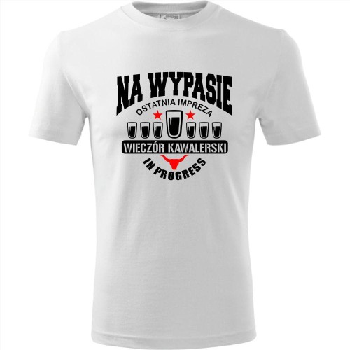 męska koszulka - na wypasie, ostatnia impreza, wieczór kawalerski in progress