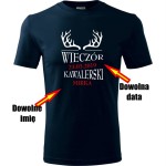 męska koszulka - wieczór kawalerski + twoje imię i data