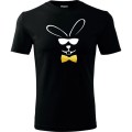 Czarna męska koszulka - pan zając.