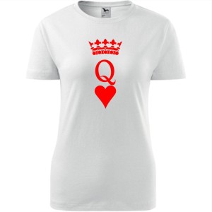 damska koszulka - karta queen