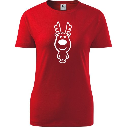 damska koszulka - renifer t-shirt na prezent na święta dla niej