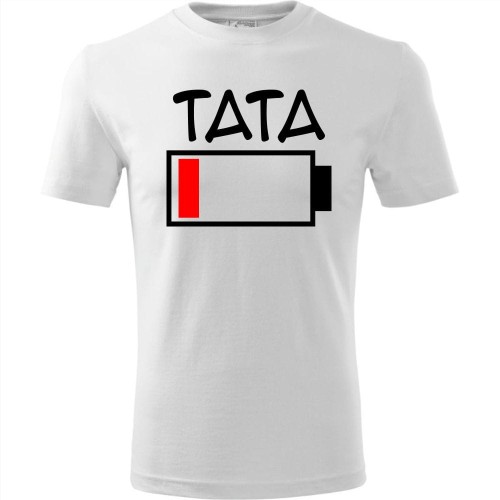 męska koszulka - bateria tata