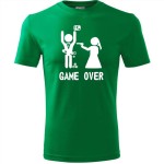 Męska koszulka - Game over 07 - wieczór kawalerski prezent pan młody pistolet