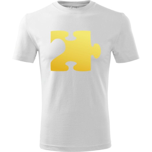 męska koszulka - puzzle serce