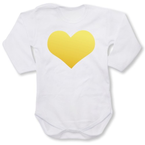 dziecięce body z dł. rękawem - złote serce