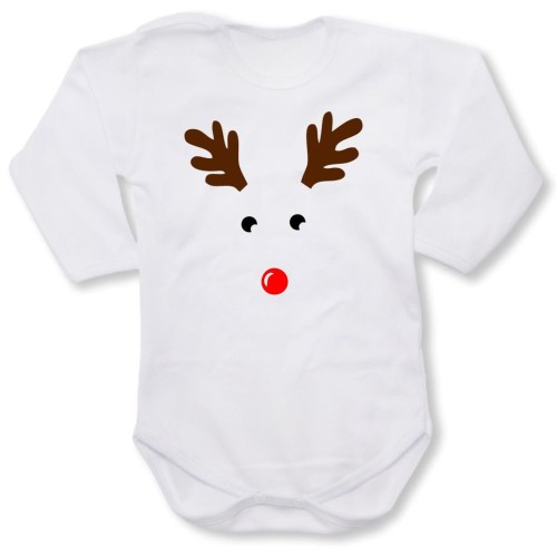 dziecięce body z dł. rękawem - renifer