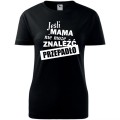 czarna damska koszulka - jeśli mama nie może znaleźć przepadło