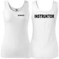 Biały damski tank top - instruktor