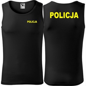 męski tank top - policja