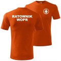 pomarańczowa męska koszulka - ratownik wopr wodne ochotnicze pogotowie ratunkowe.