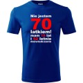 niebieska Męska koszulka - nie jestem 70 latkiem mam 18 lat i 52 letnie doświadczenie urodziny prezent. Dostępne wszystkie rozmiary S, M, L, XL, XXL, XXXL, XXXXL. Zapraszamy do zakupu.