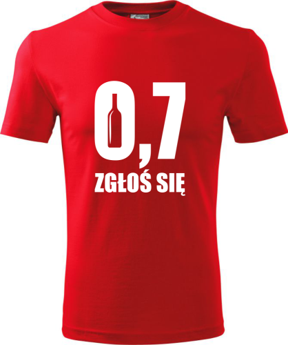 Męska koszulka - 0,7 zgłoś się