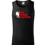 Męski tank top - Bóg Honor Ojczyzna