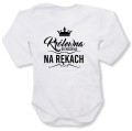 białe Dziecięce body z dł. rękawem - królewna do noszenia na rękach.