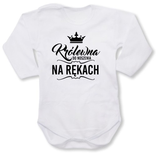 Dziecięce body z dł. rękawem - królewna do noszenia na rękach