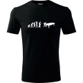Czarna Męska koszulka - Bilard 01, snooker - t-shirt ewolucja prezent