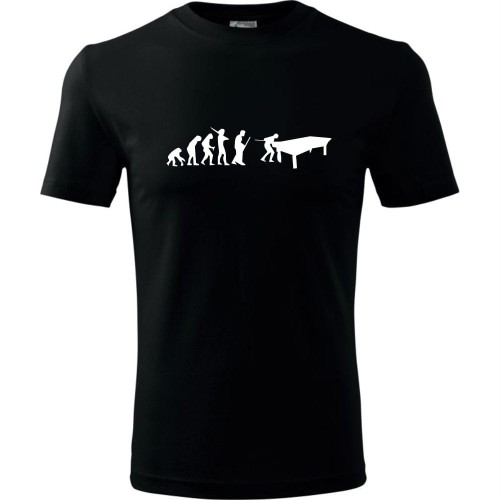 Męska koszulka - Bilard 01, snooker - t-shirt ewolucja prezent