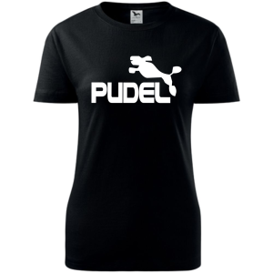 Damska koszulka taliowana - Pudel