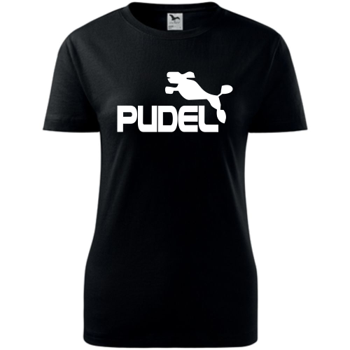 Damska koszulka taliowana - Pudel