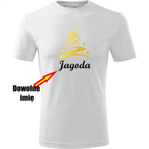 dziecięca koszulka - choinka + twoje imię