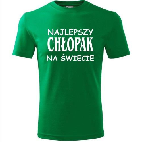 męska koszulka - najlepszy chłopak na świecie oryginalny t-shirt dla niego