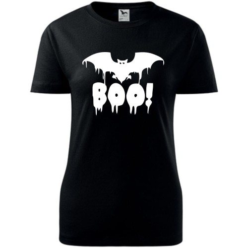 damska koszulka - nietoperz boo