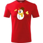 męska koszulka - bałwanek