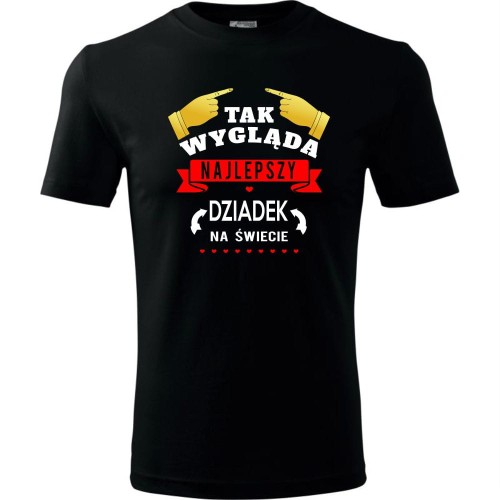 męska koszulka - tak wygląda najlepszy dziadek na świecie - T-shirt prezent