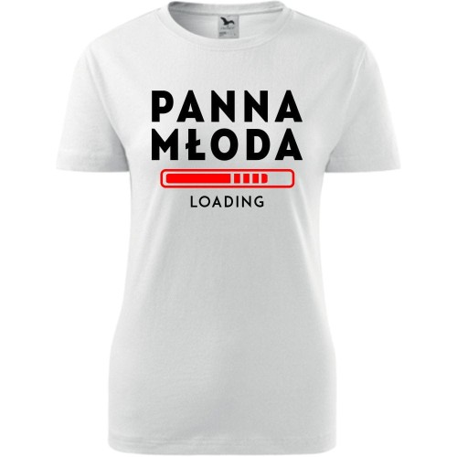 damska koszulka taliowana - panna młoda loading