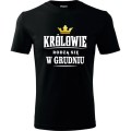 czarna męska koszulka - królowie rodzą się w grudniu.