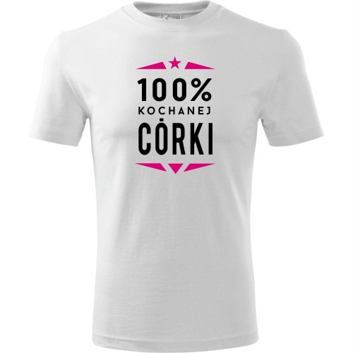 dziecięca koszulka - 100% kochanej córki
