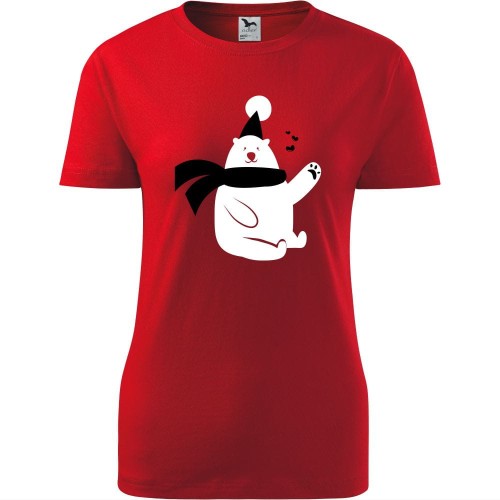 damska koszulka taliowana - misio t-shirt na święta prezent dla niej