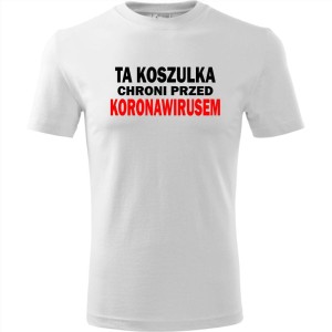 męska koszulka - ta koszulka chroni przed koronawirusem