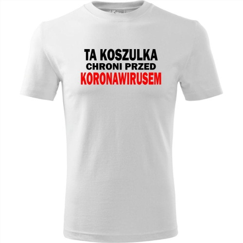 męska koszulka - ta koszulka chroni przed koronawirusem