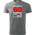 Szara Męska koszulka - nie jestem 60 latkiem, mam 18 lat i 42 lata doświadczenia urodziny prezent. Dostępne wszystkie rozmiary S, M, L, XL, XXL, XXXL, XXXXL. Zapraszamy do zakupu.