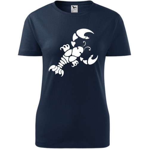 damski t-shirt taliowany - znaki zodiaku - rak