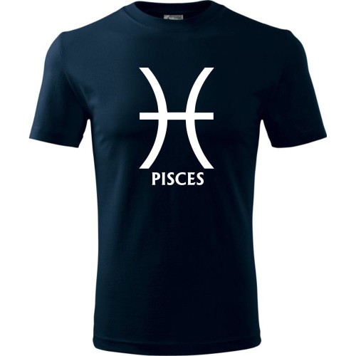 męska koszulka - znaki zodiaku - ryby