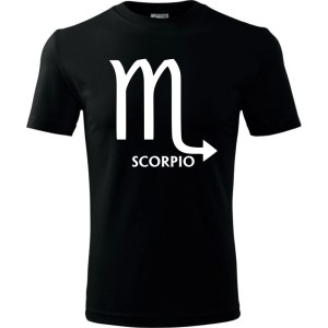 męska koszulka - znaki zodiaku - skorpion