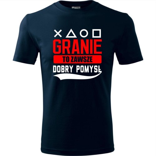 męska koszulka - granie to zawsze dobry pomysł